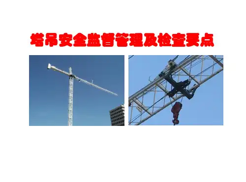 塔吊安全监督管理及检查要点PPT课件