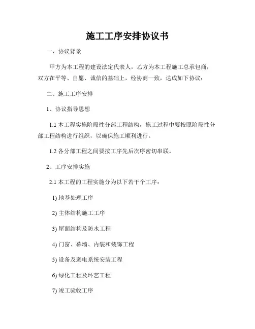 施工工序安排协议书