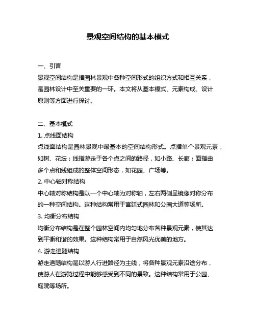 景观空间结构的基本模式