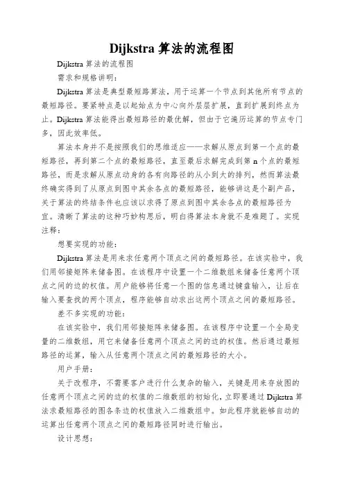 Dijkstra算法的流程图