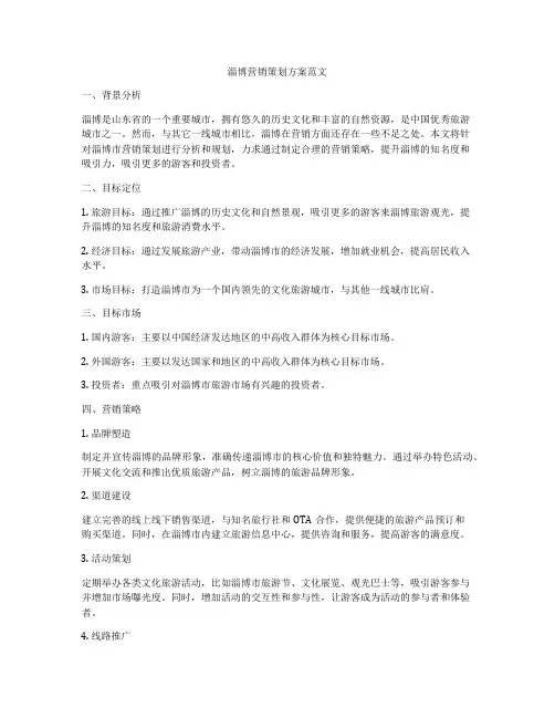 淄博营销策划方案范文
