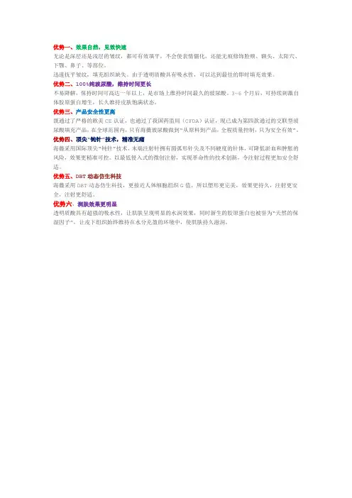 玻尿酸优势
