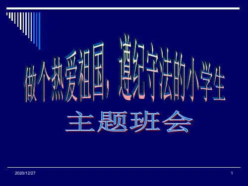 热爱祖国,遵纪守法 主题班会 ppt课件