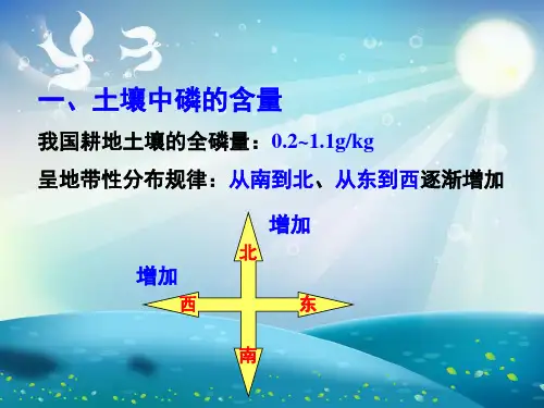 磷在土壤中的转化课件