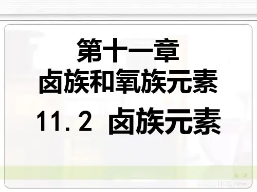 高校无机化学卤族元素(天津大学第四版)讲义PPT课件