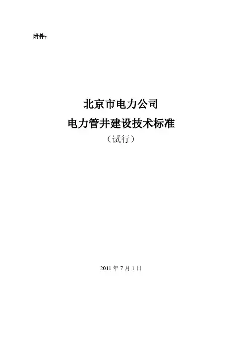 电力管井建设技术标准(终稿).