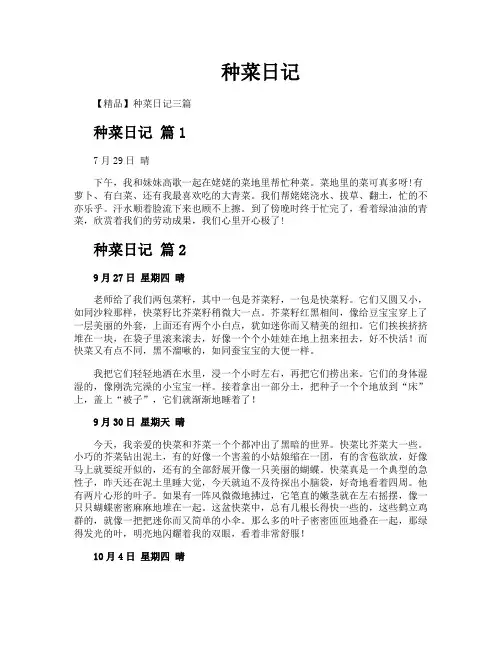 种菜日记-专业文档!