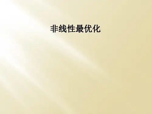 非线性最优化
