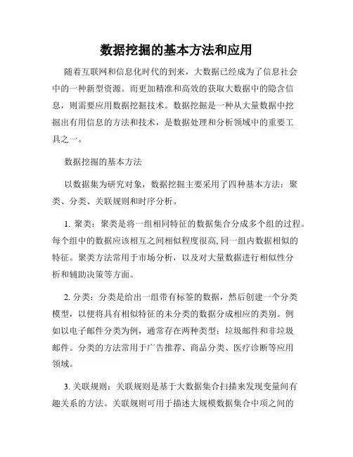 数据挖掘的基本方法和应用