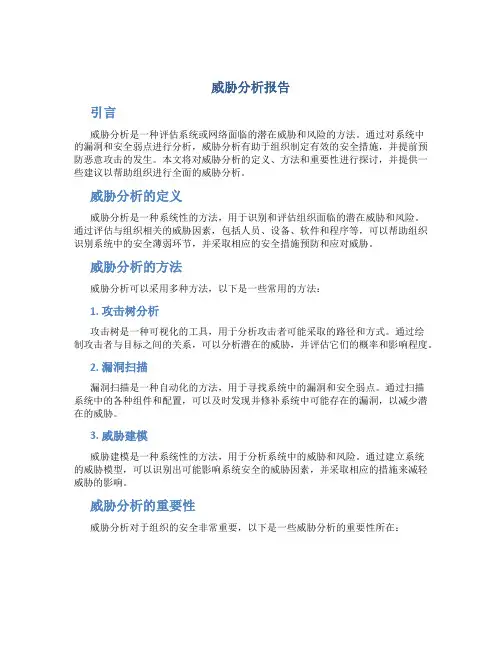威胁分析报告