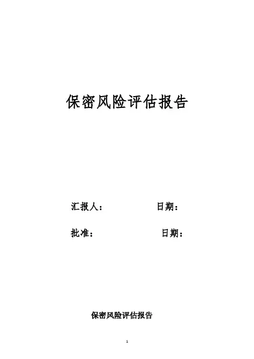 保密风险评估报告