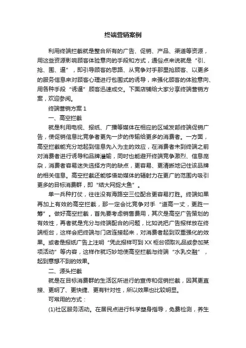 终端营销案例