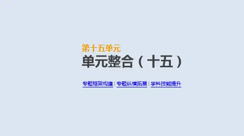 2019年高考人教版历史一轮复习课件：单元整合(十五) 