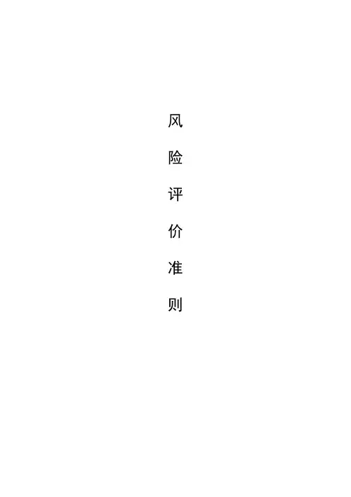 LS法安全风险评价准则