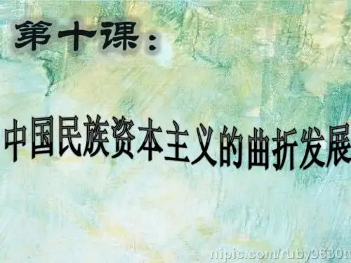 人教版高中历史必修二第十课 中国民族资本主义的曲折发展