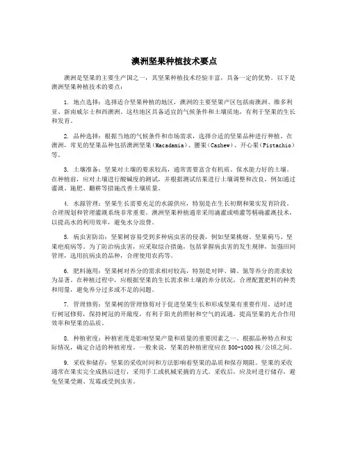 澳洲坚果种植技术要点