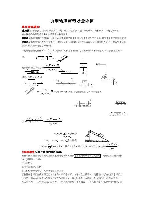 典型物理模型动量守恒