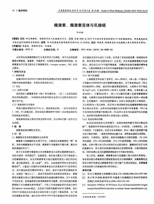 雌激素、雌激素受体与乳腺癌