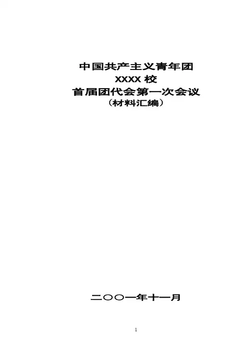 中国共产主义青年团2002团代会材料ok