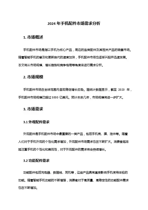 2024年手机配件市场需求分析