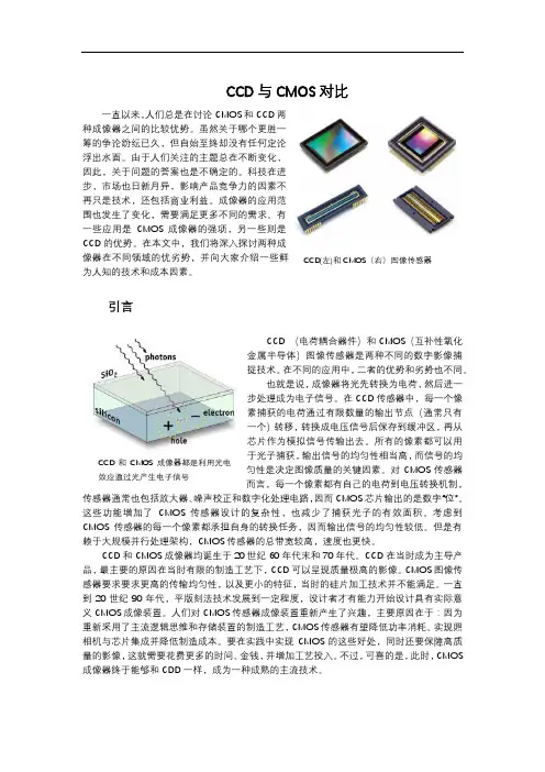 针对工业相机CCD与CMOS的对比说明