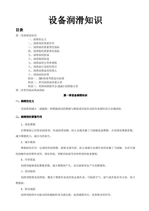 润滑油的基本分类