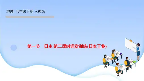 人教版七年级地理下册作业课件(RJ) 第七章 第一节 日本 第二课时课堂训练(日本工业)