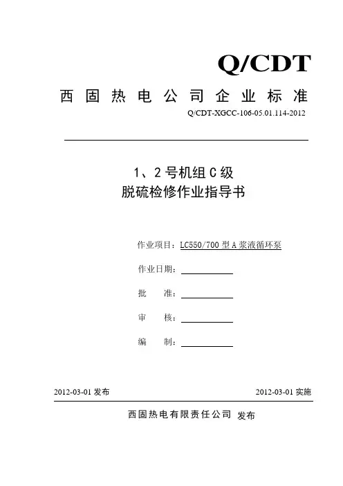 浆液循环泵指导书