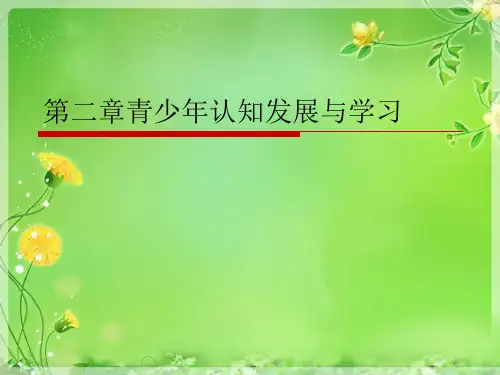 第二章青少年认知发展与学习