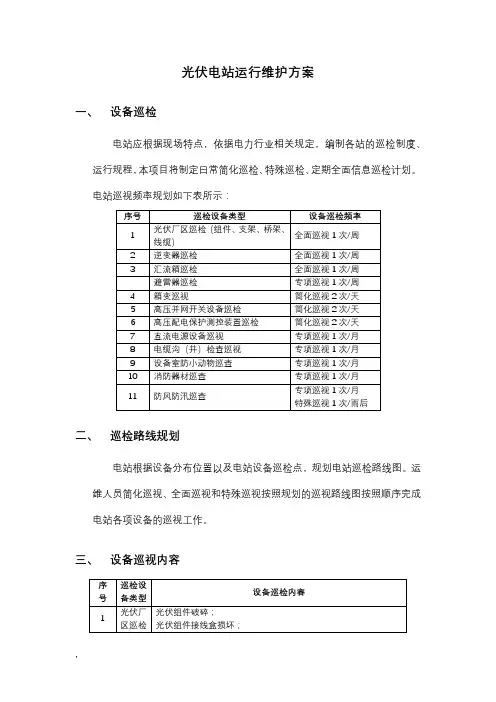 光伏电站巡检方案课件