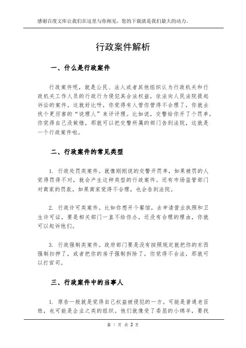 行政案件解析
