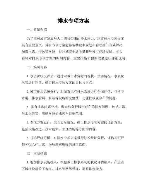 排水专项方案