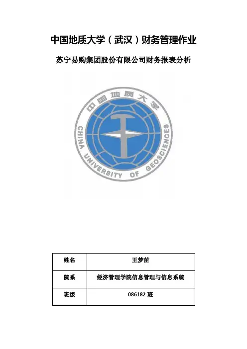 苏宁易购集团股份有限公司财务报表分析