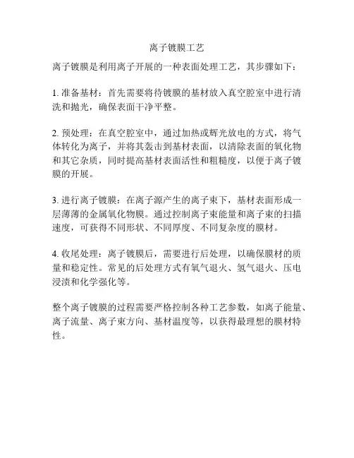 离子镀膜工艺