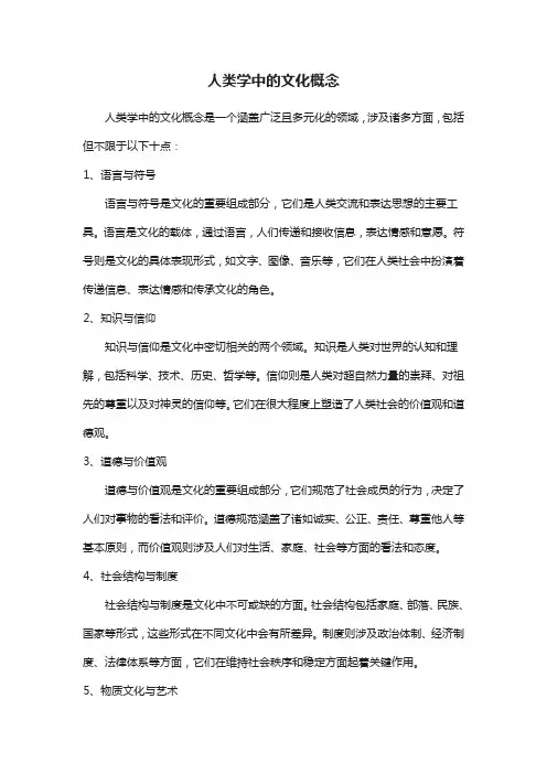 人类学中的文化概念