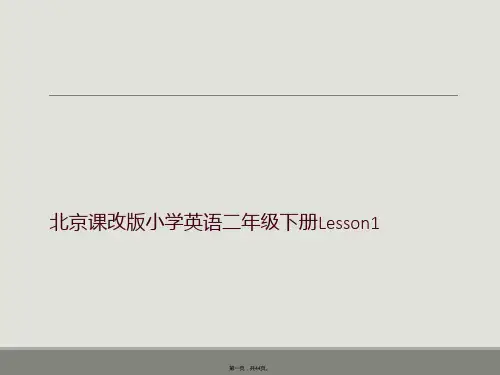 北京课改版小学英语二年级下册Lesson1