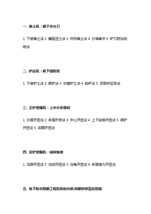 一建考试《实务》口诀心法60大招
