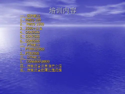SDH基础知识ppt课件