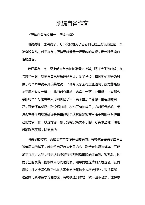 照镜自省作文