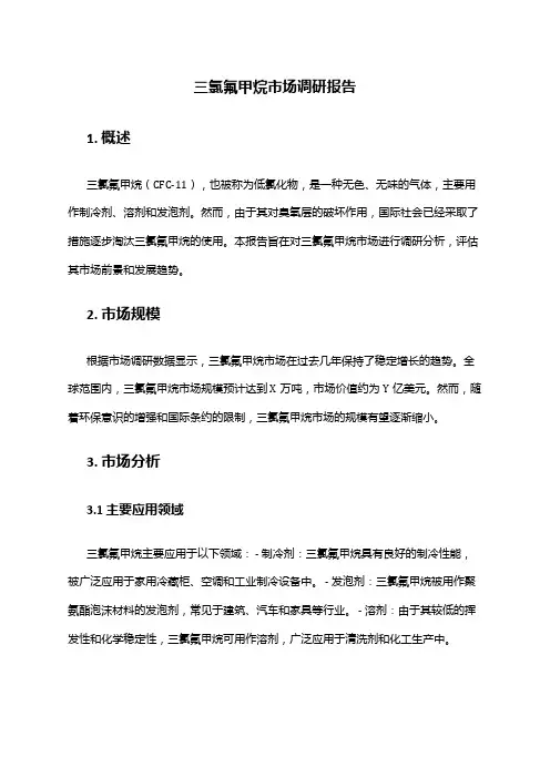 2024年三氯氟甲烷市场调研报告