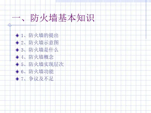 网络安全第4讲防火墙课件