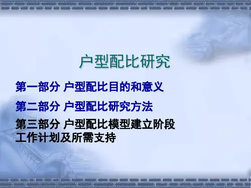 房地产项目户型配比研究-杰盟智库