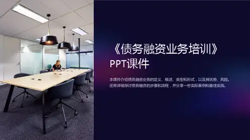 《债务融资业务培训》课件