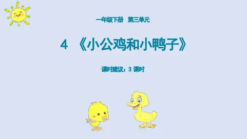 4小公鸡和小鸭子课件语文一年级下册