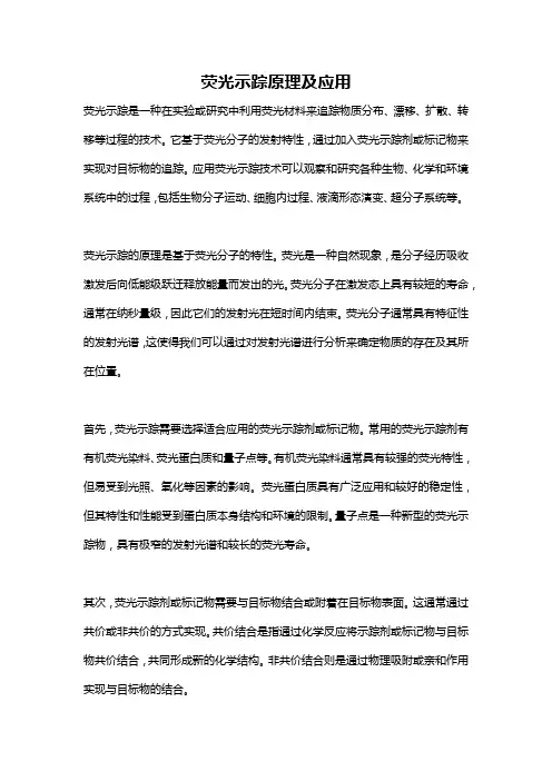 荧光示踪原理及应用