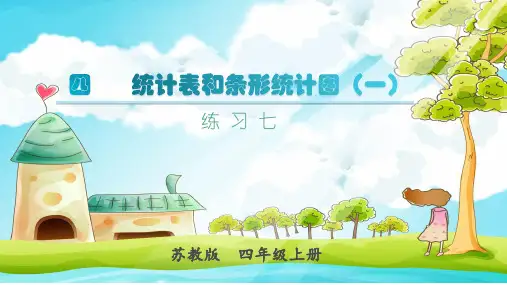 苏教版四年级上册数学精品教学课件 第4单元 统计表和条形统计图(一) 练习七