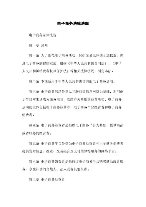 电子商务法律法规
