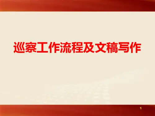 巡察流程和文稿写作 ppt课件