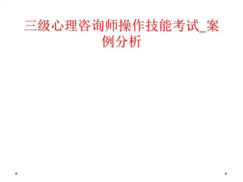 三级心理咨询师操作技能考试_案例分析
