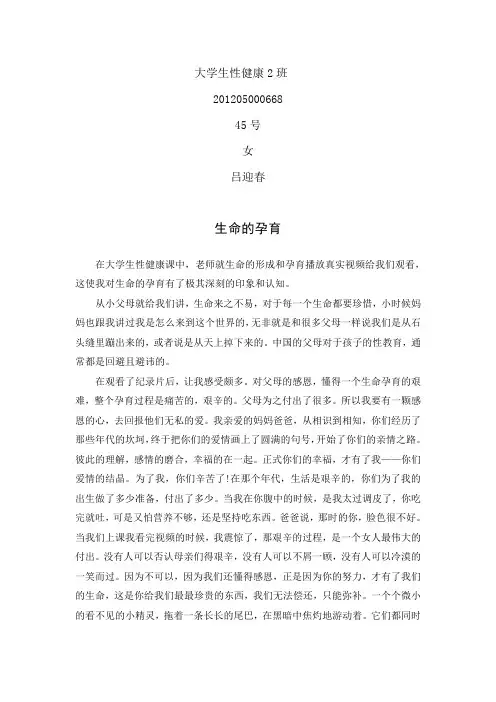生命的孕育